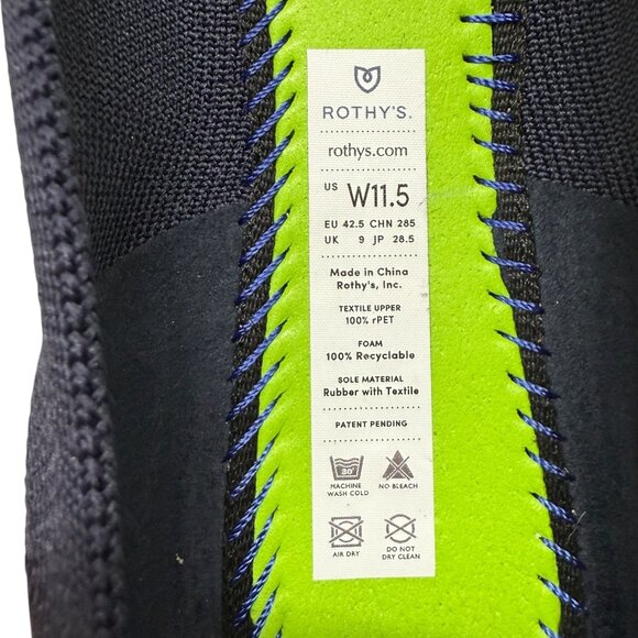 Rothy's The Flat Round Toe In Maritime Navy ballet shoes women's size 11.5 - Picture 5 of 8